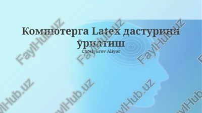 latex dasturini o'rnatish — PPTX