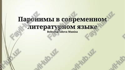 paronimi v sovremennom literaturnom yazike — PPTX