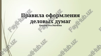 biznes hujjatlari dizayni — PPTX