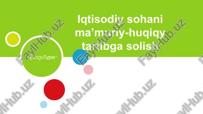 iqtisodiy sohani ma’muriy-huqiqy tartibga solish — PPTX