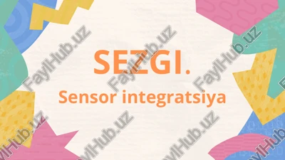 sezgi sensor integratsiya — PDF