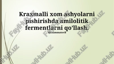 amilolitik fermentlar — PPTX