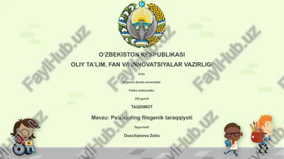 psixikaning filogenik taraqqiyoti — PPTX