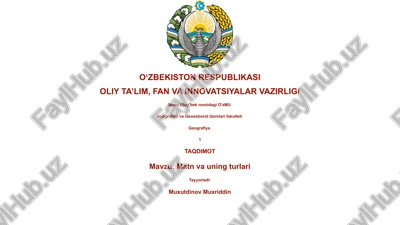 matn va uning turlari — PPTX