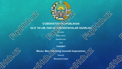 men vatanning munosib fuqarosiman — PPTX