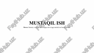 dasturiy vositalar xavfsizligiga oid so‘nggi statistik ma’lumotlar tahlili — PPTX