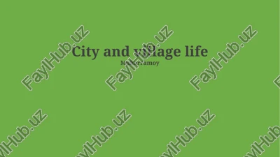 contrasting lifestyles: city vs. village — PPTX