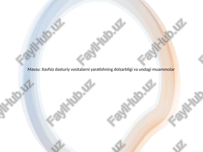 xavfsiz dasturiy vositalarni yaratishning dolzarbligi va undagi muammolar — PPTX