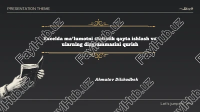 excelda ma'lumotni statistik qayta ishlash va ularning diagrammasini qurish — PDF