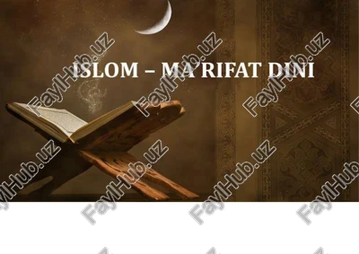 islom — ma’rifat dini — PDF