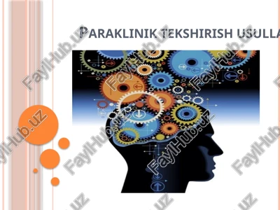 paraklinik tekshirish usullari — PPTX