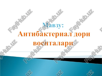 antibakterial (antibiotiklar, yarimsintetik va sintetik) — PPT