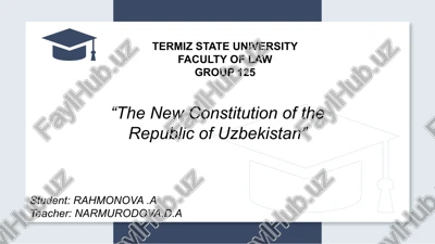 the new constitution of the republic of uzbekistan — PPTX