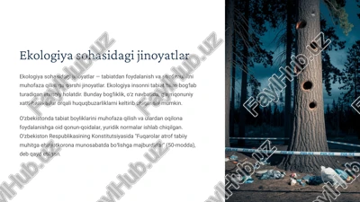 ekologiya sohasidagi jinoyatlar — PPTX