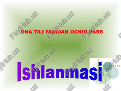 ona tili fanidan ochiq dars — PPTX