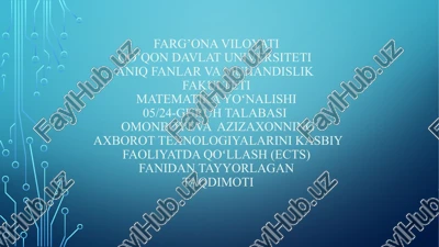 “animatsiya effektlari va taqdimotni boshqarish” taqdimoti — PPTX