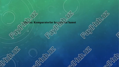 komparatorlar — PPTX