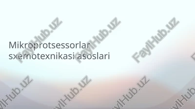 mikroprotsessorlar — PPTX