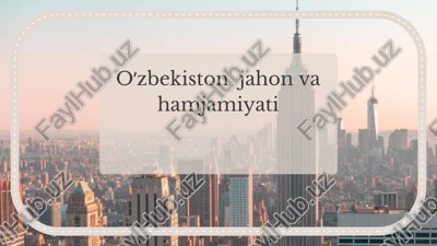oʻzbekiston jahon va hamjamiyati — PDF
