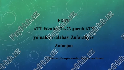 komparatorlar haqida ma'lumot — PPTX