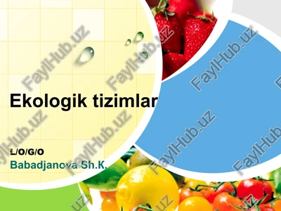 ekologik tizimlar — PPT