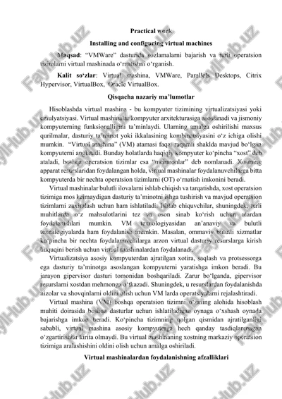 virtual mashinalar — DOCX