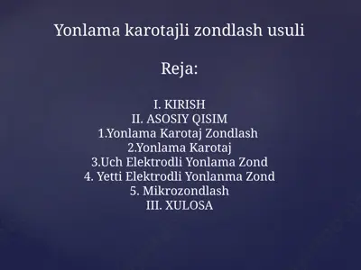 yonlama karotajli zondlash usuli — PPTX