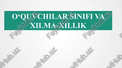 o‘quvchilar sinifi va xilma-xillik — PPTX