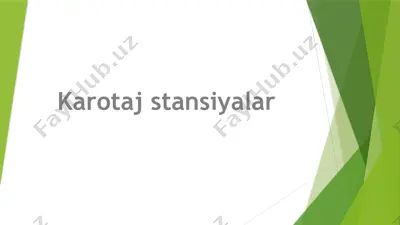 karotaj stansiyalar — PPTX