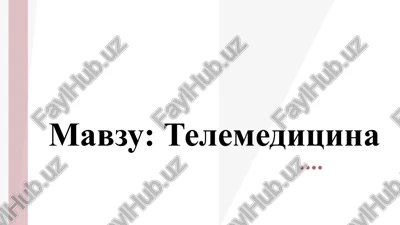 biotibbiyot muhandisligi — PPTX