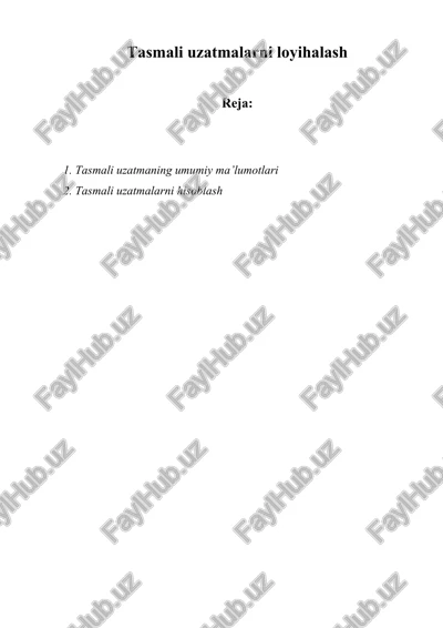 tasmali uzatmalar — DOCX