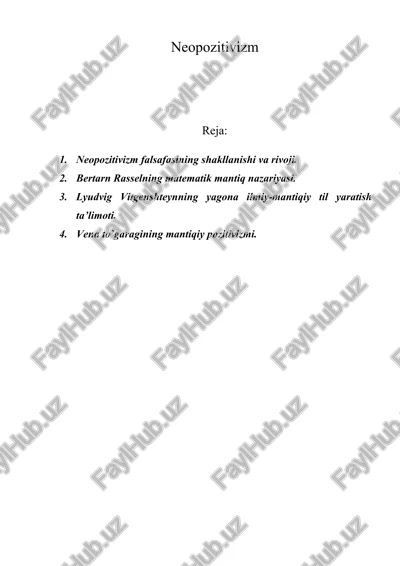 neopozitivizm — DOC