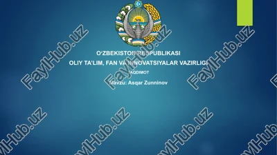 asqar zunninovning hayoti va ijodi — PPTX