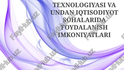 blokcheyn texnologiyasi: asoslar va imkoniyatlar — PPTX