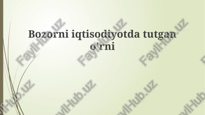 bozor iqtisodiyotida davlatning o'rni — PPTX