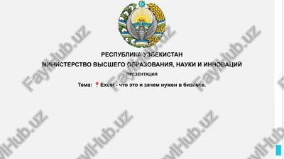 excel -chtoetoizachemnujenvbiznese — PPTX