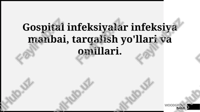 kasalxona infeksiyalari: kirish — PPTX
