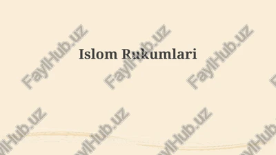 islom arkonlari — PPTX