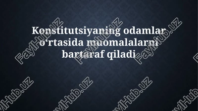 konstitutsiya va shartnomalar munosabatlari — PPTX