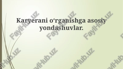 kasbiy o'rganishga asosiy yondashuvlar — PPTX