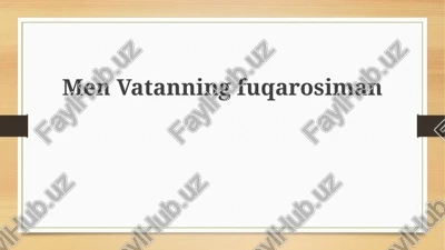 men o'zbekiston fuqarosiman — PPTX