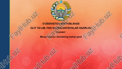 davlatning tashqiqarzi — PPTX