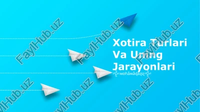 sensor xotira — PPTX