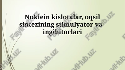 nuklein kislotalar — PPTX