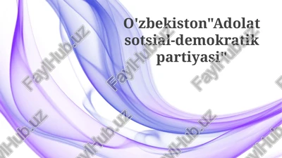 o'zbekiston “adolat” sdp — PPTX