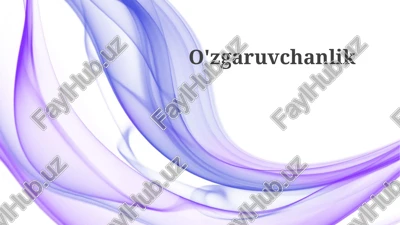 o'zgaruvchanlik — PPTX