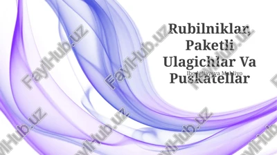 rubilniklar, paketli ulagichlar va puskatellar — PPTX