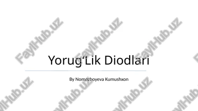 yorug‘lik diodlari — PPTX