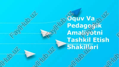 oquv va pedagogik amaliyotni tashkil etish shakillari — PPTX