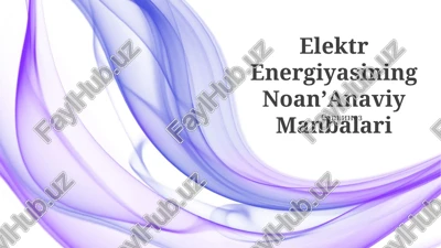 quyosh energiyasi — PPTX